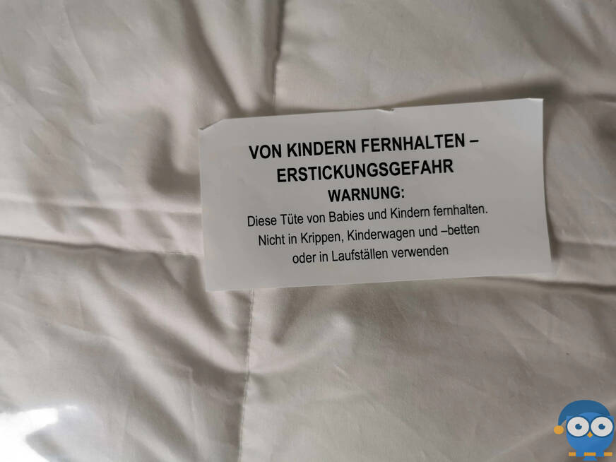 Niemals in Kinderhände geben - Sommerbettdecke im Bettdecke Test